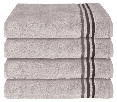 Produktbild von SCHIESSER Handtuchset Skyline Color | Einfarbig | 4-teilig | 100% Baumwolle | Flauschig & Saugstark | 50x100 cm | Hellgrau