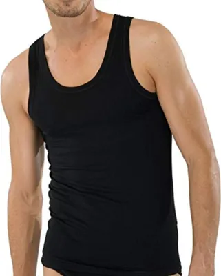 Produktbild von Schiesser 2er Pack Baumwolle Essentials Authentic Unterhemd / Tanktop Flexibel und formstabil, Ein feines Nadelzug-Muster, In Hochwertiger, elastischer Single-Jersey-Qualität