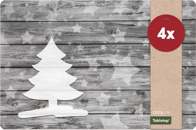 Immagine prodotto di Set di 4 tovagliette natalizie lavabili Albero di Natale