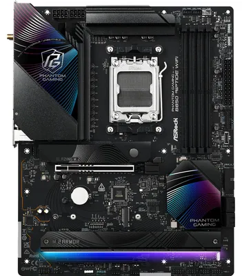 Produktbild von Asrock Phantom Gaming B850 Riptide WiFi, AMD, Sockel AM5, AMD Ryzen 7000 Series, AMD Ryzen 8000 Series, AMD Ryzen 9000 Series, Sockel AM5, DDR5-SDRAM, 256 GB