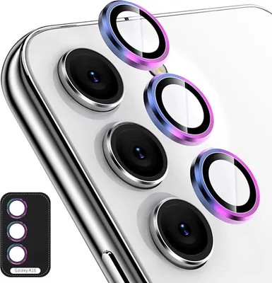 Obrázok produktu pre Pre Samsung Galaxy A16 – hliníkový krúžok na fotoaparát + farebné tvrdené sklo H9