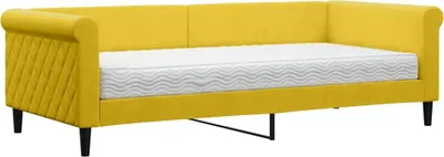 Produktbild von vidaXL Tagesbett mit Matratze Gelb 90x200 cm Samt