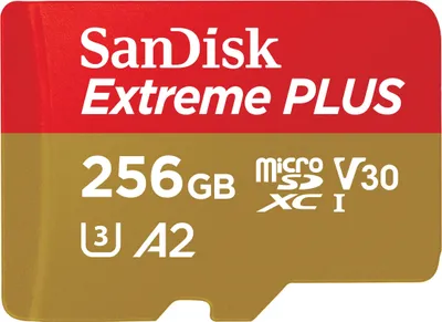 Immagine prodotto di Adattatore SanDisk Extreme PLUS/micro SDXC/256GB/UHS-I U3/Classe 10/+