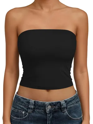 Productafbeelding van Trendy Queen dames top, buikvrije, rugloze, mouwloze top