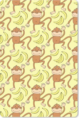 Produktbild von MuchoWow® Mauspad Mousepad Muster - Affe - Banane 18x27 cm - Mousepads - Maus Mat - Pad - Mausunterlage