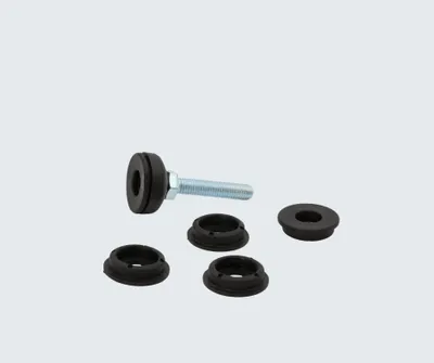Produktbild von Antislipplatte Gummipuffer Nut 10 Profile Ø 40mm ohne Stellfuß- 4 Stück