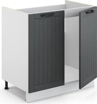 Zdjęcie produktu dla Szafka pod zlew Vicco Fame-Line Antracytowy domek wiejski 80 cm , BP Dąb, Model 46533
