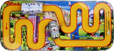 Produktbild von Blechspielzeug Spielbahn mit Auto Police Patrol Set Modell 01 inklusive Aufziehauto