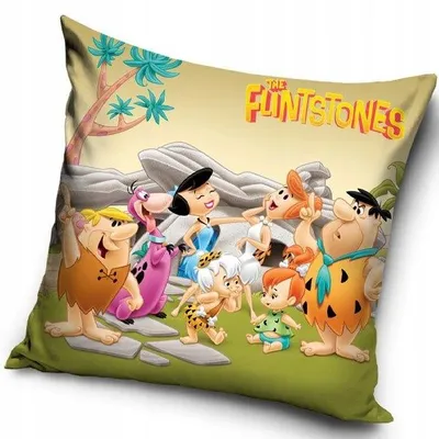 Produktbild von Carbotex Kissenbezug Die Flinstones 40x40 cm bunt