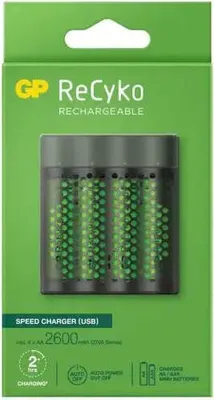Immagine prodotto di Caricatore GP M451 con 4 batterie ricaricabili AAA, 2700mAh, 1,2V, nero