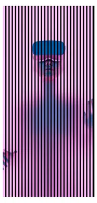 Produktbild von Akustikpaneele mit Digitaldruck Virtual01 19 x 1133 x 2400 mm Gaming Technik MDF PET-Fasern Wandpaneele Pink Blau 2 Einzelplatten