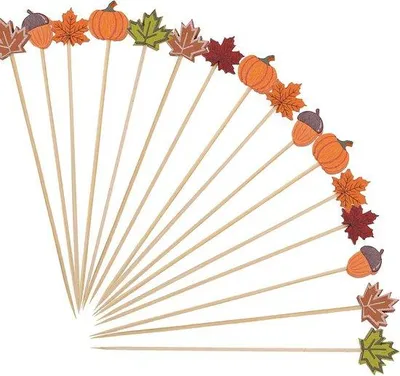 Immagine prodotto di Stuzzicadenti in legno - 100 pezzi - Stuzzicadenti in legno per feste - 12 cm - Decorazioni e stuzzicadenti per stuzzichini