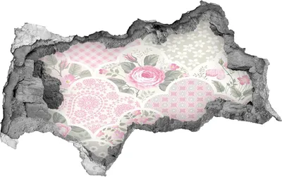Produktbild von Selbstklebender Loch-3D-Aufkleber 95x73 cm Rosen und Dekoration
