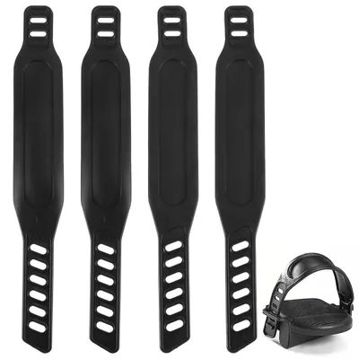 Image de 2 paires de sangles de pédale universelles - Sangles de vélo réglables pour home trainer