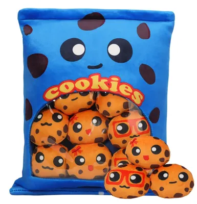 Imagen del producto de Almohada de peluche con 8 galletas - Suave y lavable