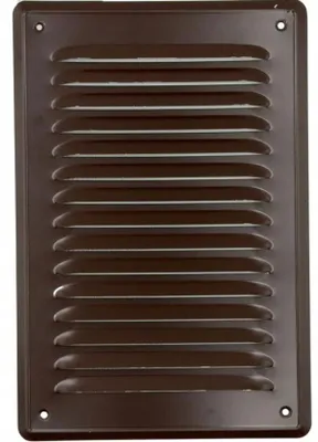 Produktbild von Braunes Metall-Kaminlüftungsgitter 20x30 cm mit Insektenschutz