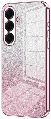 Immagine prodotto di Custodia in glitter per Samsung Galaxy S26 Plus - Cover posteriore Phonesta Crystal Sparkle in silicone - Rosa