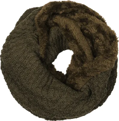 Produktbild von Glamexx24 Winter Schal warmer Feinstrick loop schal Strick Schlauschal weichem Fleece Innenfutter Flecht Muster-Farbe: Khaki 2