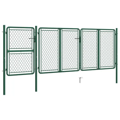 Immagine prodotto di vidaXL Cancello da giardino in acciaio 125x395 cm Verde