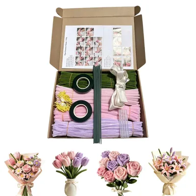 Productafbeelding van Set van 400 Pijpenreinigers voor Knutselen met Bloemen