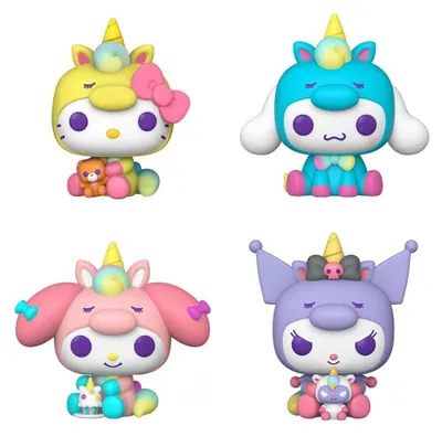 Immagine prodotto di Funko Pop! Sanrio - Hello Kitty (Confezione da 4) - Action Figure in Vinile, Standard
