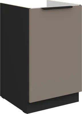 Produktbild von LUNARA Unterschrank für Spülbecken – Breite 50 cm, Dunkelbeige/Schwarz