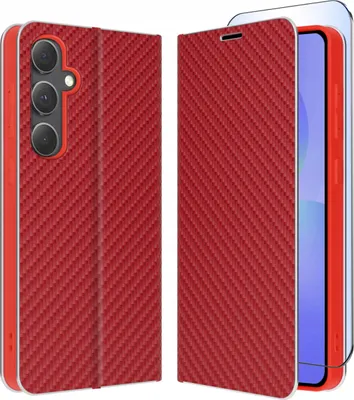 Imagen del producto de Funda para Samsung A36 5G, tipo cartera, con protección de pantalla de vidrio, diseño clásico