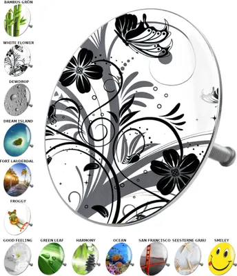 Produktbild von SANILO® Badewannenstöpsel Black Flower