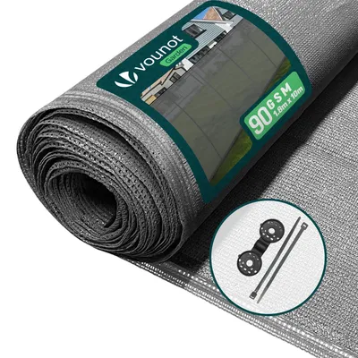 Obrázok produktu pre Sieťka na ochranu súkromia, 1,8 x 10 metrov, odolná voči UV žiazeniu, záhradná clona s 75% tienením