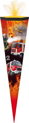 Produktbild von Schultüte / Zuckertüte / 85cm / eckig / "Feuerwehr"