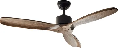 Produktbild von BELIANI Deckenventilator Braun Massivholz mit Fernbedienung 5 Geschwindigkeitsstufen Rustikaler Stil Traditionell für Wohnzimmer Schlafzimmer