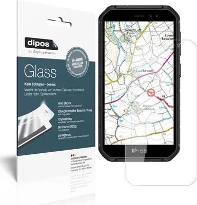 Obrázek produktu pro 2x ochranná fólie pro Ulefone Armor X7 Pro - Anti-Shock 9H fólie dipos Glass plastové sklo