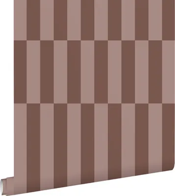 Obrázok produktu pre ESTAhome Tapety pruhy hnedá a fialová 53 cm x 10,05 m