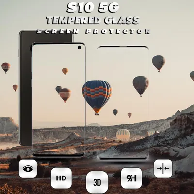 Obrázok produktu pre 1-balenie Samsung Galaxy S10 5G Ochranné sklo na displej - Tvrdené sklo 9H - Super kvalita 3D