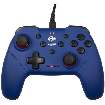 Image de Contrôleur - KONIX - Bleu - Switch et PC - Sous licence officielle FFF