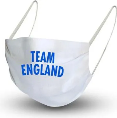 Produktbild von Baumwollmaske in WEISS mit em Innenvlies - TEAM ENGLAND - 15697 + Gratiszugabe