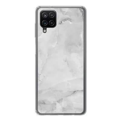 Produktbild von MuchoWow® Handyhülle Schutzhülle Hülle für Samsung Galaxy A12 Marmor - Stein - Weiß - Grau - Marmoroptik Silikon Softcase Handy Hülle - Bild
