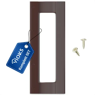 Obrázok produktu pre Rukoväť dverí chladničky, hnedá, s rozmerom osi od 113 do 160 mm. Rukoväť na chladničku