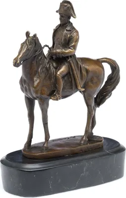 Produktbild von Bronze Napoleon mit Pferd Bronzeskulptur Bronzefigur Skulptur antik Stil
