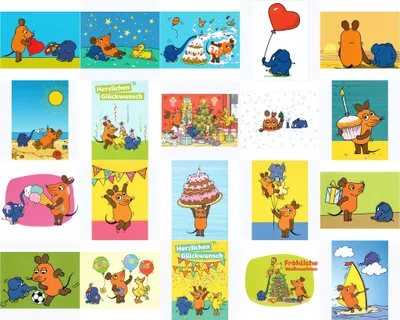 Produktbild von Postkarten-Komplett-Set "Sendung mit der Maus"