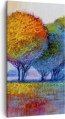 Produktbild von Bild auf Leinwand - Leinwandbild - Bäume Wiese Sommer - 45x80cm - Wand Bild - Wanddeko - Wandbilder - Leinwanddruck - Bilder - Kunstdruck - Wanddekoration - Leinwand bilder - Wandkunst - PA45x80-4094