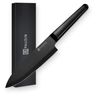 Produktbild von PAUDIN RC1 Profi-Kochmesser 20 cm – Küchenmesser japanischer Art – Edelstahl mit Antihaft-Keramikbeschichtung – Einteiliges Design – Extrem scharf