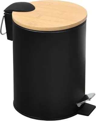 Produktbild von Kosmetikeimer Bambus, schwarz 3l