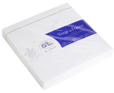 Image de Enveloppes à rainures, format 140x140 mm, extra blanches, marque Exacompta, boîte de 25