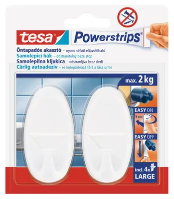 Produktbild von Ps Ovaler Kleiderbügel 2 Kleiderbügel Mit 4 Tesa Mini Pads
