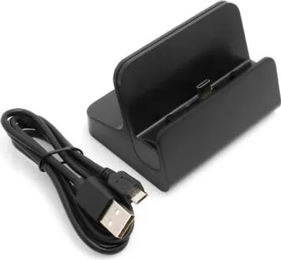 Produktbild von System-S Dockingstation Ladegerät Ladestation Cradle Dock Sync & Datentransfer für USB 3.1 Type C Smartphones