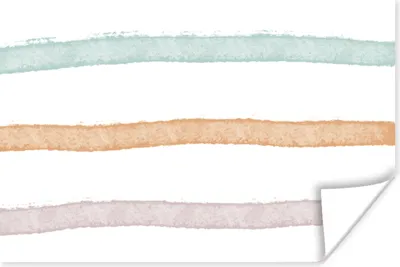 Produktbild von MuchoWow® Poster Linie - Pastell - Regenbogen - Muster 120x80 cm - Bilder