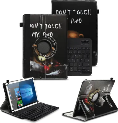 Produktbild von Schutzhülle für Telekom T Tablet /2 Bluetooth Tasche 360 Drehbar QWERTZ TastaturFarben:Motiv 9