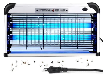 Zdjęcie produktu dla Elektryczne odstraszacze owadów, 3500 V, lampa na komary z żarówką UV o mocy 30 W, pułapka na komary do użytku domowego