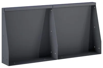Image de Deux murs de soutènement, dimensions 40 x 12 x 40 cm, en acier, couleur anthracite